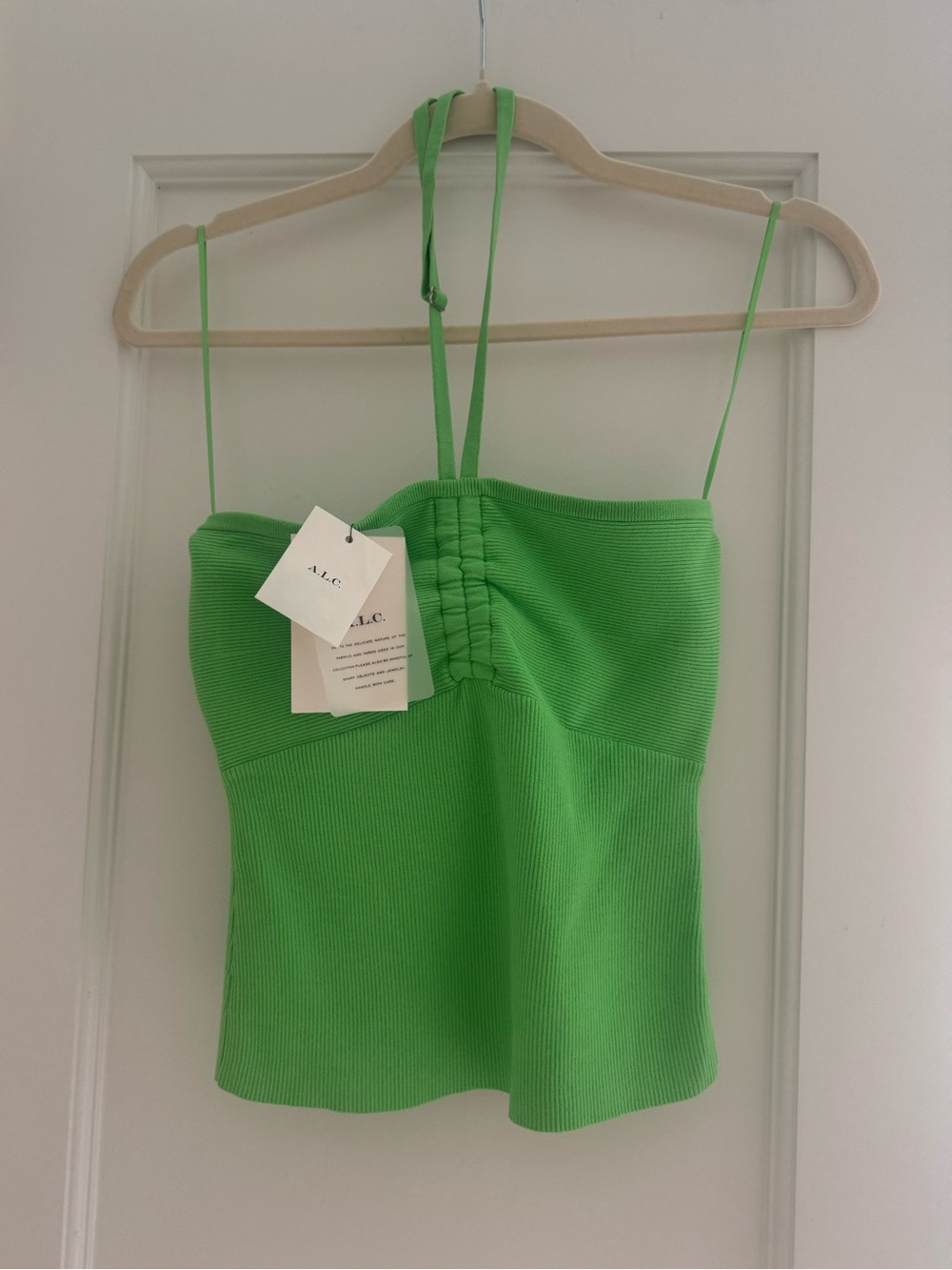 ALC GREEN HALTER TOP